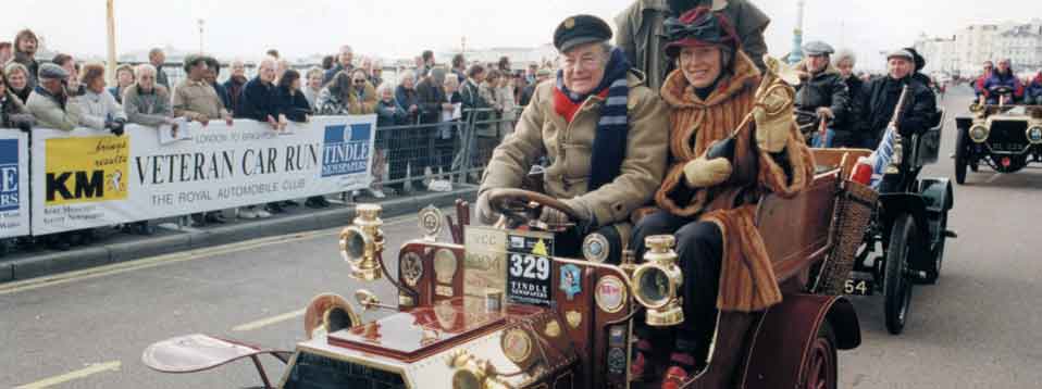 Sir Ray Tindle on the London to Brighton Veteran Car Run