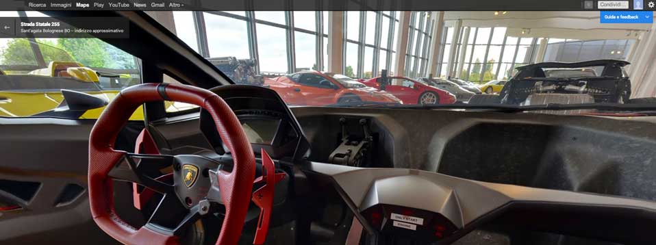 The View of the Lamborghini Museum on Google Streetmap